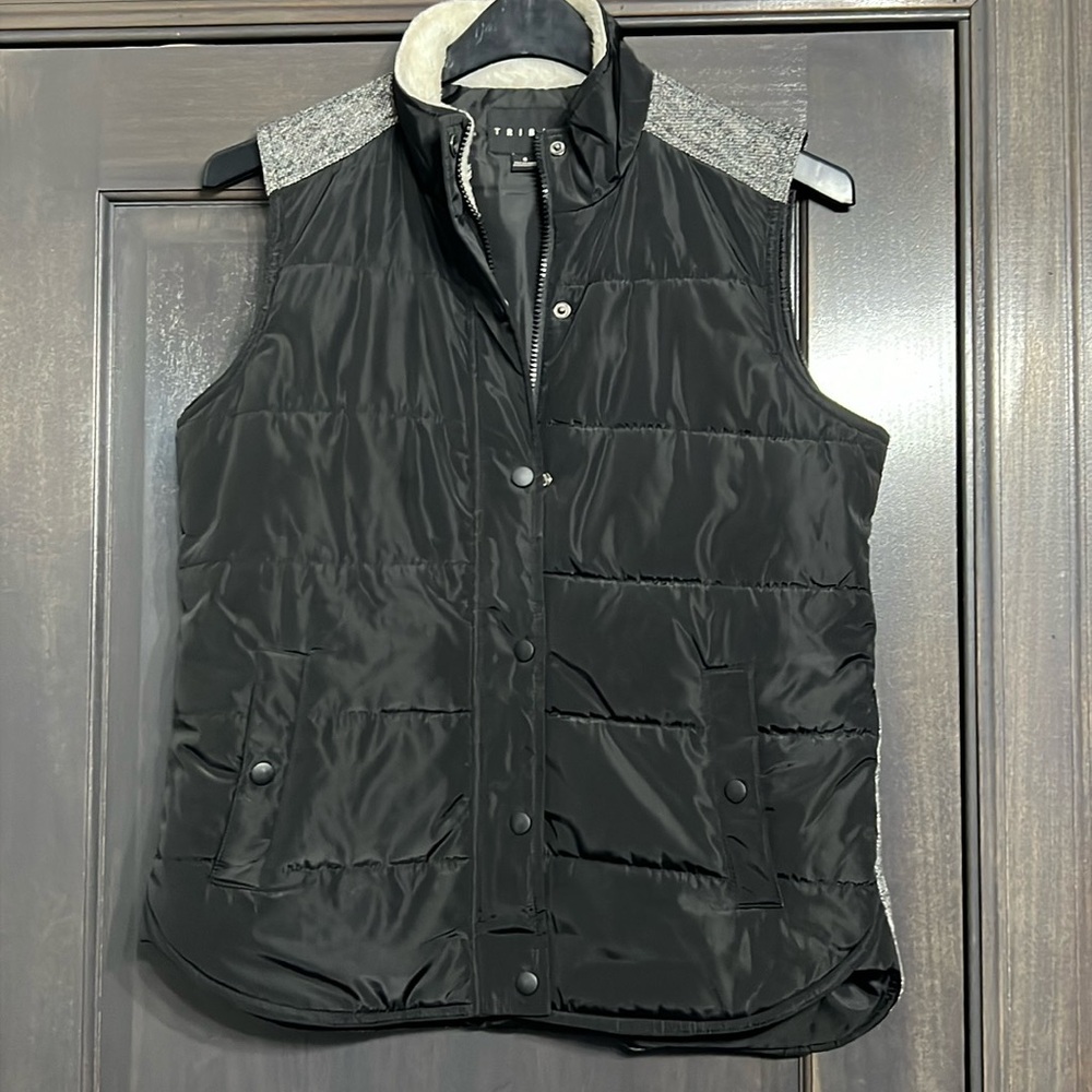 Tribal women's black grey heathered back vest Size Small